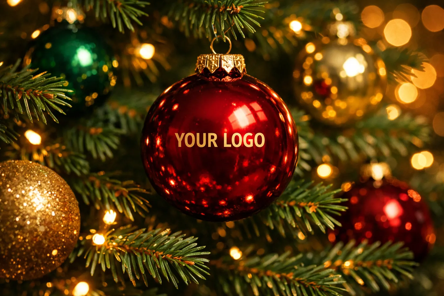 Baubles with logo